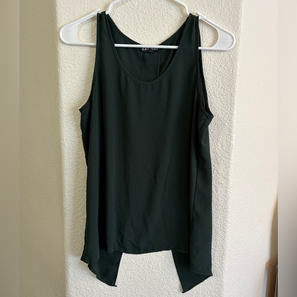 Dark Green Open Back Tank - Picture 1 of 4